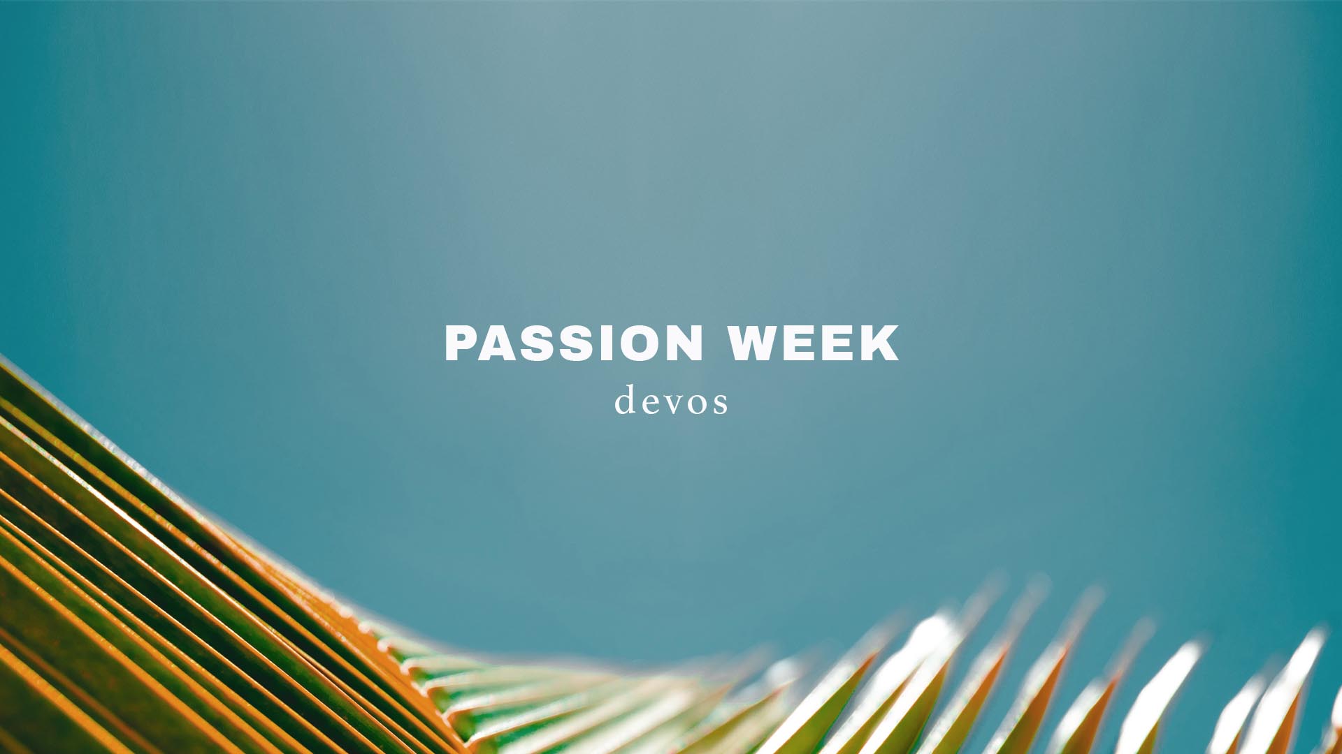 PASSION WEEK